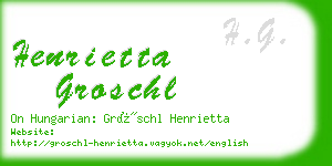 henrietta groschl business card